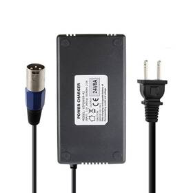 Abakoo B076d3r8ng New 24v 8a Battery Charger With Xlr Connector For 24bc8000t-1 Black