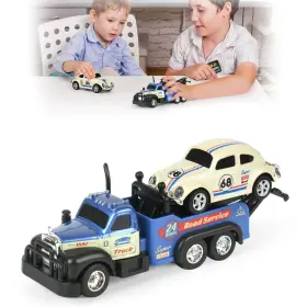 Hg4-184 Adthlier Mini Rc Truck 1/64 Scale Tow Toy Remote Control Car With Lights