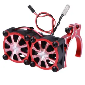 880436-39 Aimrock Aluminum 36mm40mm Rc Motor Heatsink With Double Cooling Fans For 1/10 Tr