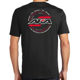 98121xxl Aka Products Inc. 2xl 3-time World Champion Black T-shirt