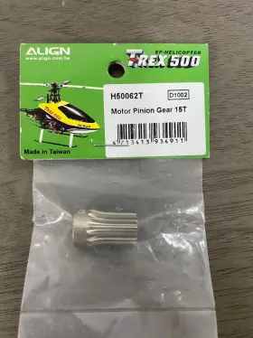 H50062t Align T-rex 500 Motor Pinion Gear 15t