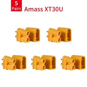 5ra0616 Amass Genuine Xt30/60/90 Male Female Gold Plated Bullet Connectors Rc Lipo Plug