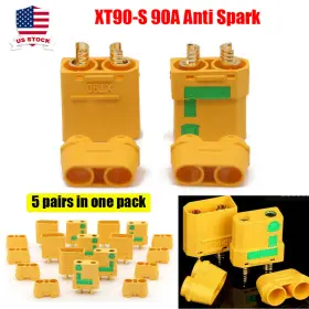 Xt90-s Amass Ra0620 5 Pairs 90a Anti Spark 4.5mm Connector Plug Upgrade Xt90 Xt90s