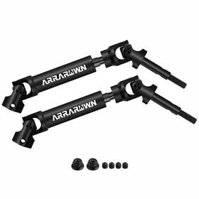 Arrarown Ds-cvd-2r 2pcs Rc Cars Cvd Rear Drive Shaft 92mm 3.62in Hole-to-hole Black X 2