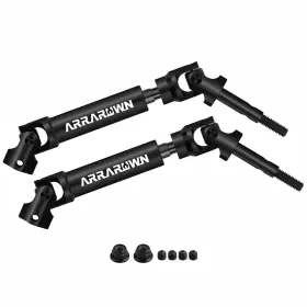 Ds-cvd-2r Arrarown 2pcs Rc Cars Cvd Rear Drive Shaft 92mm 3.62in Hole-to-hole Black X 2