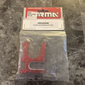 Ara320468 Arrma B8 Red Sliding Motor Mount New