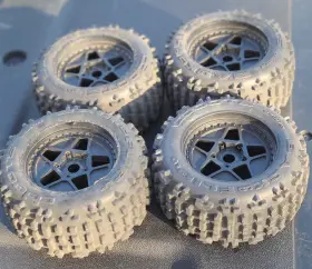 Ara550050 Arrma Backflip Lp 4s 3.8 Pre-mounted 1/8 Monster Truck Tires Black Traxxas Maxx