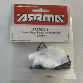 Ara702013 Arrma M3 X 24mm Button Head Screw Pin New