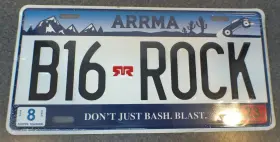 Araz0032 Arrma Big Rock License Plate