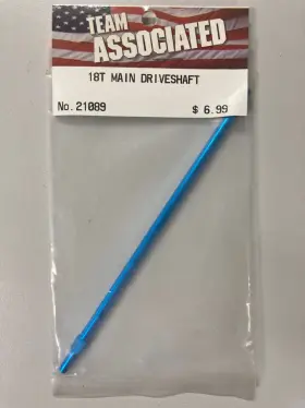 Rc18t Associated 21089 Team Main Drive Shaft Aluminum Blue