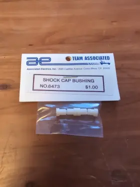 6473 Associated Vintage Rc Upper Shock Bushings Plastic Black White
