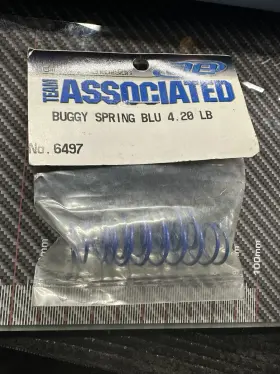 6497 Associated Vintage Rc Racing Buggy Front Springs 4.20 Lbs Blue 2 Nib