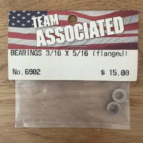 Associated 6902 New Ball Bearing 3/16x5/16 Flanged 2 Suit Racing Part #6902