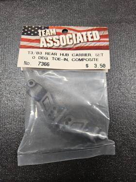 Associated 7366 Rc B3 T3 Series Rear Hub Carrier Set Plastic Black 2 3 Hole