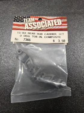 7366 Associated Rc B3 T3 Series Rear Hub Carrier Set Plastic Black 2 3 Hole