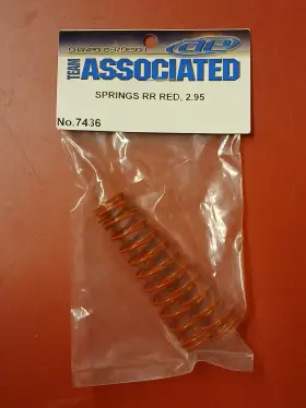 7436 Associated Team Rear Racing Springs Red Truck And Buggy 2.950 Lb