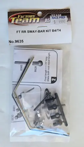 9635 Associated Rear Sway Bar Kit B4/t4
