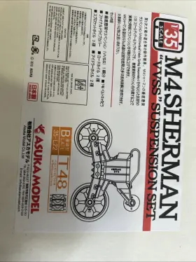 Asu-35-007 Asuka Model 1/35 M4 Sherman Inch Vvss Suspension Set B Late 35-l22 T48 Plastic Kit