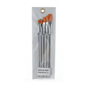 800f Atlas Brush Co. 689076952323 Taklon 5pc Flat Set