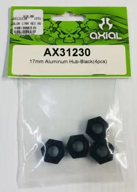 Ax31230 Axial Aluminum 17mm Hubs-black 4 Pcs