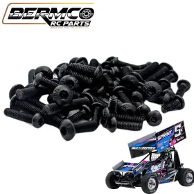 Bcss001 Bermco Rc Parts Losi 22s Sprint 12.9 Black Steel Complete Screw Kit Car Truck