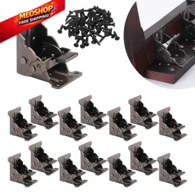 Biugaaufai 748743551778 16 Pack Folding Self Lock Brackets With Black
