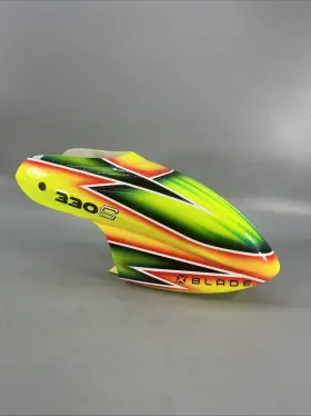 Mh-330x080ye Blade Microheli Airbrush Fiberglass Yellow Eyes Canopy - 330x / 330s