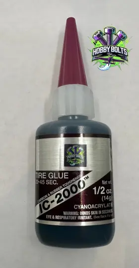 Ic-2000 Bob Smith Industries Bsi-117 1/2oz Black Rubber Toughened Ca Hobby Bolts Tire Glue