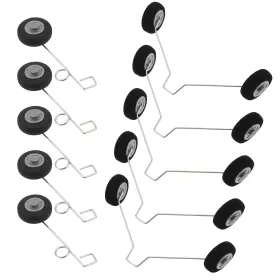 460-ep Briny River 5 Pair Front And Rear Rc Plane Wheels Compatible With Foam Fighter F22 Su27 H