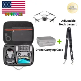 T9-djmi4 Btmeter Carrying Case And Neck Lanyard For Dji Mini 4 Pro Drone Rc 2 Controller Accessorie