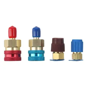 Ymxq1f48-1 Byobyo Ymxq1f48-1/19-mkm 2 Pcs Quick Couplers Kits R1234yf To R134a Red And Blue High/low Side