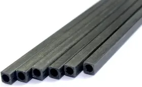 Cncarbonfiber 735279176407 6 Pcs 4mm Square Carbon Fiber Tubes 4x4x3x420mm Inner Round Od