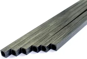 Cncarbonfiber 735279176650 6pcs 3mm Square Carbon Fiber Tubes 3x3x2x420mm Inner