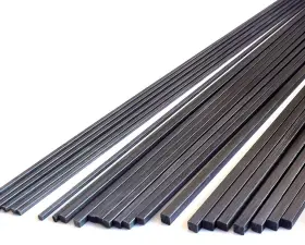 Cncarbonfiber 735279176902 8 Pcs 1.4mm Carbon Fiber Square Rods 1.4x1.4x300mm Solid Inside Tube Diy