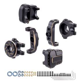 Crazyhobby U5c0502-0503 Brass Caster Blocks And Steering Diff Covers Heavy Duty For Trx4m Trx4
