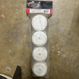 Derbs4uw De Racing 12mm Hex Inch Borrego Short Course Wheels White 4 Sc6/slash/blitz