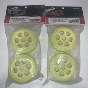 Der-sct-17y Deracing De Racing Trinidad Sc Wheels Fits 17mm Hex - Sc8 Yellow Lot Of 2