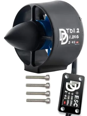 Td1.2 Diamonddynamics Underwater Thruster 1.2kg Thrust 12v Brushless Motor With Bi-directional Full