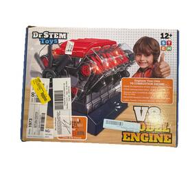 Dr. Stem Toys D519 Dr. V8 Model Engine Kit Over 250 Pieces Includes Sounds Lights New