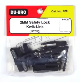 Du-bro 011859008208 2mm Safety Lock Kwik-link Package Of 12 Cat. # 820