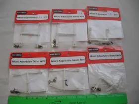 Du-bro 011859009892 Lot Of 6 989 Micro Adjustable Servo Arm Rc R/c Plane Airplane Boat Car