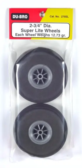 275sl Du-bro 2-3/4 Inch Super Lite Wheels Package Of 2 Cat. #