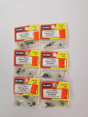 6-dubro Dubro 011859001551 #155 1-1/4 Inch Nylon Steering Arm Assembly For 5/32 Nose Gear Wire Nos 6-dubro Dubro 011859001551 #155 1-1/4 Inch Nylon Steering Arm Assembly For 5/32 Nose Gear Wire Nos