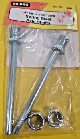 Dubro 011859002503 Du-bro Cat. No. 250 Nip 1/4 Inch Dia X 3 -3/8 Long Spring Steel Axle Shafts Dubro 011859002503 Du-bro Cat. No. 250 Nip 1/4 Inch Dia X 3 -3/8 Long Spring Steel Axle Shafts