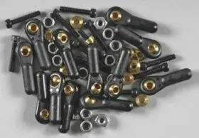 Dubro 011859009007 900 4-40 Heavy-duty Ball Links With Hardware Black Pack Of 12