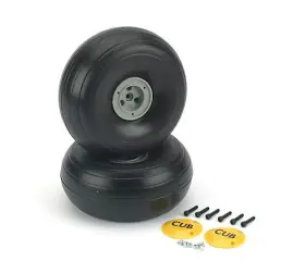 425tlc Dubro 1/4 Treaded Lightweight J-3 Cub Wheels 4-1/4 Inch Dia. 2 425tlc Dubro 1/4 Treaded Lightweight J-3 Cub Wheels 4-1/4 Inch Dia. 2