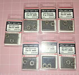 Duratrax Dtxc1547 Rc 5 X 11mm Ball Bearings Lot Of 7 Packages