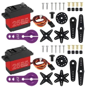 Dw-8620kre Dweii 2pack 25kg Rc Servo High Torque Motors Metal Gear Waterproof 180 Rot