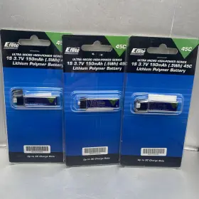 Eflb1501s45 E-flite New 150mah 1s 3.7v 45c Lipo Battery Blade Ncpx Nano Qx Msrx 3 Lot