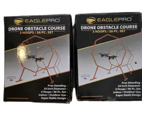 X001lnb393 Eaglepro Drone Obstacle Course 3 Hoops 36 Pc Set Indoor Outdoor Training New